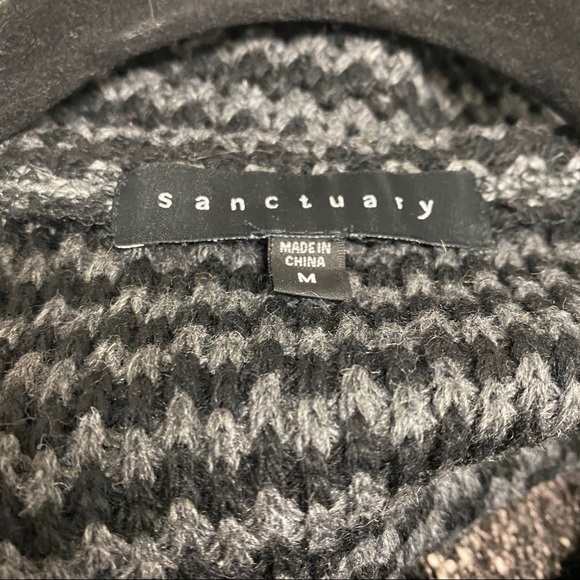 Sanctuary Oversized Wool Blend Knit Sweater Vest - Picture 9 of 10